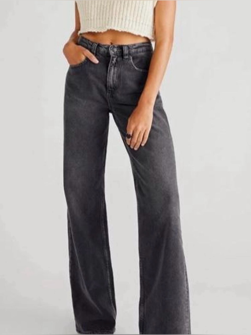 Free People Tinsley Wide Leg Baggy Jeans